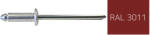 Koelner - Rawlplug Nyitott félgömbfejű húzószegecs 3, 2x8mm festett RAL3011 alumínium-acél