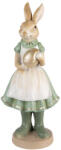 Clayre & Eef Figurina Iepuras Paste Girl din polirasina verde 17x15x40 cm (6PR3569deco)