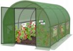 Chomik Kerti Alagút Fólia Üvegház 3m x 2m x 2m 6m2 Zöld Csuklós Ajtó (TUN5552)