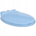 vidaXL Csendes és gyorsan levehető WC-ülőke, kék, ovális (145823)