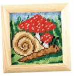 Orchidea Hímzőkészlet Kerettel Az Első Hímzésem Csiga És Gomba