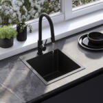 Rea Chiuveta inox Leo 40 negru (ZLE-06002) Chiuveta