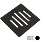  Maszkoló Kő Zuhanytálca Stone Black Fedél Fekete Matt Rács (MASKOWNICA 03)