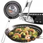 JJA Grillrács acél Jja 30 x 3 cm (Patelnia do grillowania na ruszt ognisko)