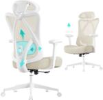 SONGMICS ergonomikus irodai szék, magasságállítható, fehér-bézs (OBN063LH01) - vasbutor