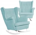  Skandináv Velúr Hintaszék Hunter Family Furniture Kék