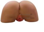 LyBaile Masturbator Sophia Vagin, Anus, 10 Moduri Vibratii, 5 Moduri Suctiune, TPE, Natural, 5.5 kg