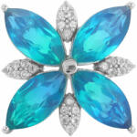  Ezüst Gyűrű Páva Kvarccal és Fehér Topázzal, PCY11611/54