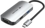 Vention USB-C -> HDMI/USB 3.0 x 3/RJ45/SD/TF/PD 0, 15m Szürke Aluminum Ötvözet Dokkoló (TQKHB)
