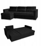  Varius Sarokkanapé Ágy Funkcióval Családi Bútorok Sarokkanapé Fekete Velúr