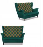  Carol Duo Skandináv Szárnyas Kanapé Family Furniture Zöld És Barna