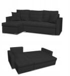  Figo Sarokkanapé Sarokfunkcióval Family Furniture Fekete
