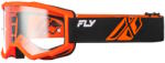 Fly Racing Gyerek motocross szemüveg Fly Racing Focus Youth, nagy tartósság és viselési kényelem, széles látómező, könnyen cserélhető plexi, kétrétegű hab fekete/narancssárga, átlátszó plexi