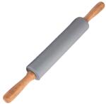 Pufo sodrófa fából és szilikonból, 48 cm, barna-szürke, konyhai és cukrászati használatra (Pufo4433)