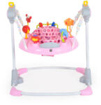  Moni Vista zenélő, 360 fokban forgatható, baba ugráló - Rózsaszín - pepita