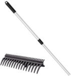 MUTA 16751 kétoldalas gereblye alumínium teleszkópos nyéllel (30/16 fog) 445 mm (16751)