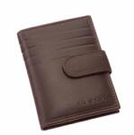 La Scala sötétbarna patentos álló bőr kártyatartó vne-4/t