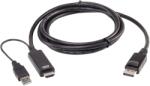 ATEN 2L-7D02HDP adaptor pentru cabluri video 1, 8 m HDMI + USB DisplayPort Negru (2L-7D02HDP)