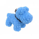Aranjamente florale - Rose Puppy - Catelus floral 40 cm decorat manual cu trandafiri spuma in cutie Albastru