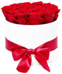 Aranjamente florale - Aranjament floral Trandafiri parfumati de sapun, in cutie alba Luxury M Mov