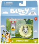 Bluey Set de joaca cu 2 figurine, Bluey, Spring Time, Bluey si Muffin Figurina