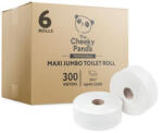 The Cheeky Panda Toalettpapír, bambusz, 2 rétegű, nagytekercses, 24, 2 cm átmérő, 300 m/tekercs, 6 tekercs, CHEEKY PANDA, fehér (76-PFMAXJRL6) - nyomtassingyen