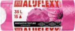 Alufix Szemeteszsák, zárószalagos, LDPE, illatosított, 35 l, 15 db, 53x53 cm, 20 , ALUFIX "Aluflexy", rózsaszín (MSZ3515ALUFLEXYPNK) - nyomtassingyen