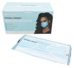  Papírmaszk, egyesével csomagolt, háromrétegű, gumis, 50 db, kék (JD-175) - nyomtassingyen