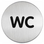 Durable Piktogram, információs tábla, átmérő 83mm, WC Durable ezüst (490723) - nyomtassingyen