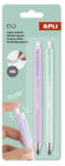 APLI Töltőceruza, HB, nyomógombos, APLI "Infinite Click", lila és zöld (20065) - nyomtassingyen