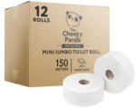 The Cheeky Panda Toalettpapír, bambusz, 2 rétegű, nagytekercses, 18 cm átmérő, 150 m/tekercs, 12 tekercs, CHEEKY PANDA, fehér (76-PFMINJRL12) - nyomtassingyen