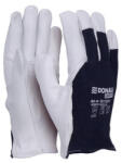 DONAU Védőkesztyű, kecskebőr, DONAU "Safety", 10/XL méret, fehér-tengerészkék (32113221-10) - nyomtassingyen