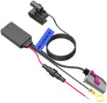 Yba Contech Adaptor bluetooth 5.0 32 PINI cu microfon pentru muzica si apeluri, aux in compatibil cu Audi A3 A4 A8 TT R8 Seat RNS-E, 12V, Negru (BTY-AUD32-CM)