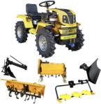ProGarden Minitractor ProGARDEN Campo T18 V25.1 4x4 18CP benzina hidraulica fata-spate roti 6.00-12 cu freza tractata plug reversibil tocator vegetatie cositoare cu discuri si lama zapada/pietris (4560000103PFP