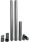 Fornello Kit de evacuare (coș de fum) Fornello Ø80 mm, etanșare cu garnitură, 2, 5 m lungime, negru (KIT EVAC DN 80 2,5 ML)