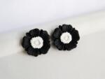 Atellier Wearable Art Cercei Flora - negru și alb
