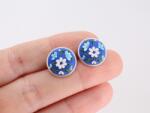 Atellier Wearable Art Cercei Royal Blue - cercei cu șurub