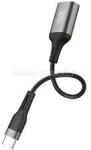 XO adapter kábel USB aljzat - Type-C, 15cm, FEKETE (XO_XO-NB201) (XO_XO-NB201)