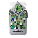 Carbotex Minecraft mintás ágyneműhuzat garnitúra - 140 x 200 cm + 70 x 90 cm (MC2454196-PP) - jateknet