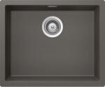 SCHOCK Schock Kaia N-100L Cristadur Silverstone konyhai mosogatótálca, gránit kompozit, sötétszürke, 556 x 456 mm, munkalapra/munkalap alá/szintbe építés (KAIN100LSILV)