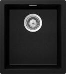 SCHOCK Schock Kaia N-100S Cristadur Magma konyhai mosogatótálca, gránit kompozit, csillogó fekete, 406 x 456 mm, munkalapra/munkalap alá/szintbe építés (KAIN100SMAGM)
