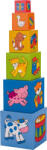 Goki Turnulet din cuburi - 6 piese (GOKI58554) - roua