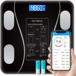 Retoo Интелигентна персонална везна Retoo с Bluetooth връзка и приложение - черен (RET-E678)