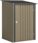 Outsunny Kerti szerszámtároló horganyzott acélból, ajtóval, 100x104x160 cm, barna és sötétszürke