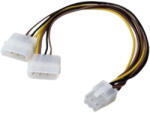 VCOM Adaptor VCom - CE313, 2xMolex/6pin PCI-E VGA, 0.15 m, negru (CE313-0.15m)