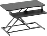 LogiLink Ülő/álló asztali átalakító billentyűzet tálcával, 15 kg-ig, állítható, fekete