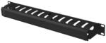 Lanberg AK-1704-B 19" 1U fekete csatornás kábelrendező - pcx