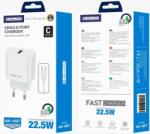 Jellico hálózati töltő AK165 22, 5W 1xUSB QC3.0 + kábel USB-C Fehér - studioeszkozok