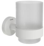 Ravak Kona KN 210.10WHM pohártartó üvegpohárral, matt fehér (RAV-X07P1322)