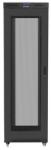 Lanberg 19 szabadon álló rack szekrény 42U/800X1200 perforált ajtó, lapraszerelt, LCD kijelző, fekete V2 (FF01-8242-23BL)